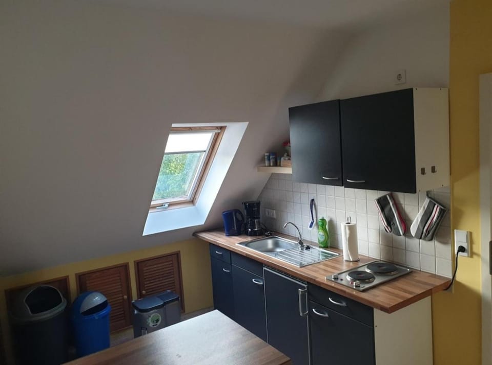 Coffee/tea facilities, Kitchen or kitchenette, stove