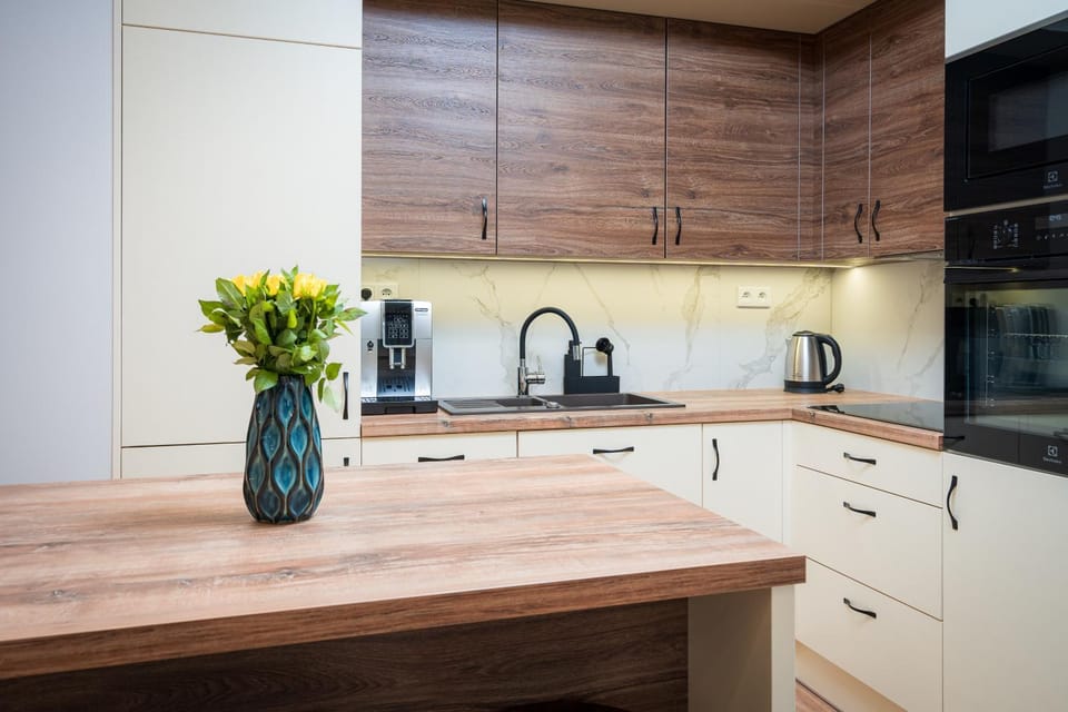 Kitchen or kitchenette, dishwasher, stove
