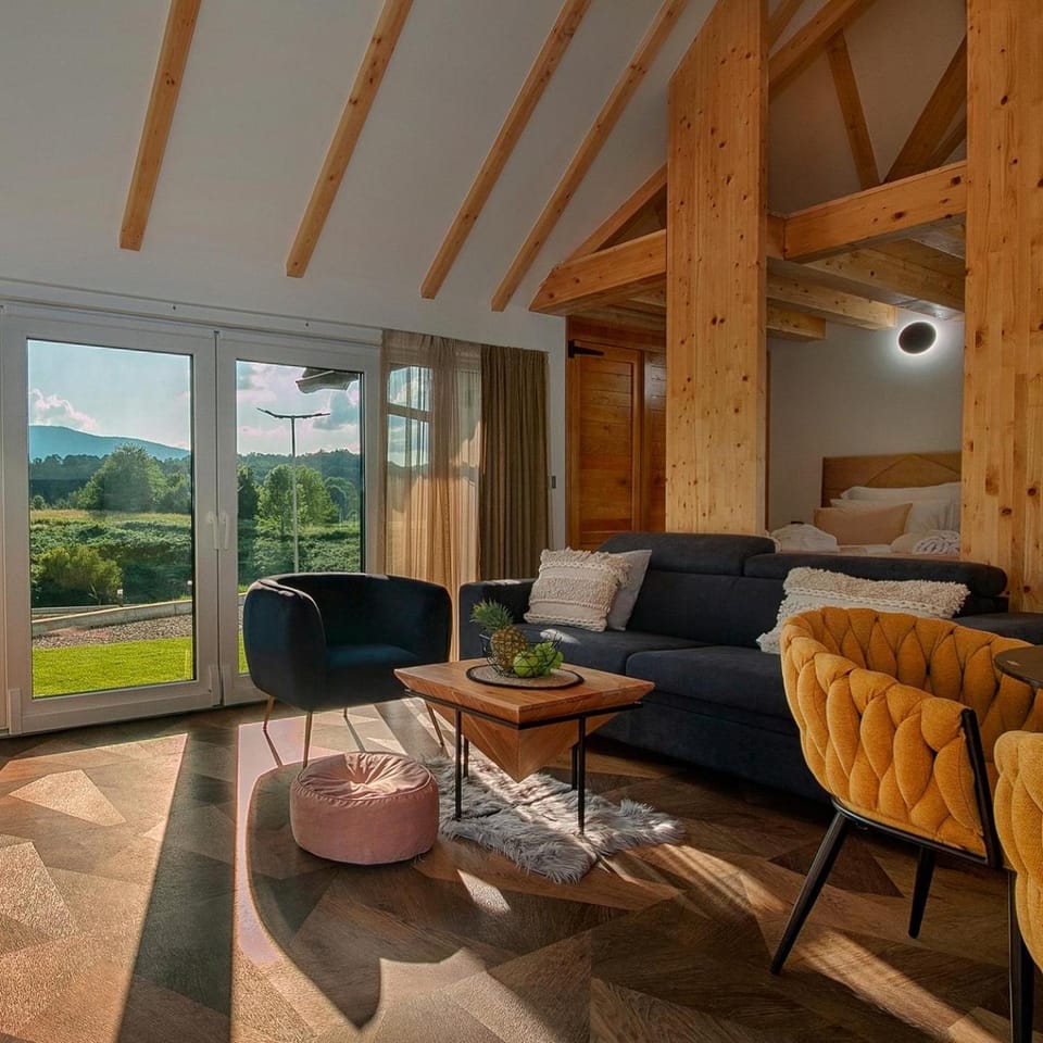Natural landscape, Living room, Seating area, Mountain view