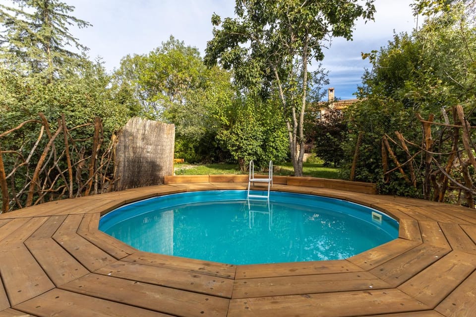 Property building, Living room, Swimming pool