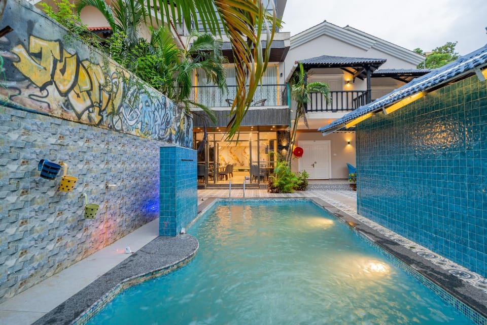 Property building, Patio, Day, Pool view, Swimming pool
