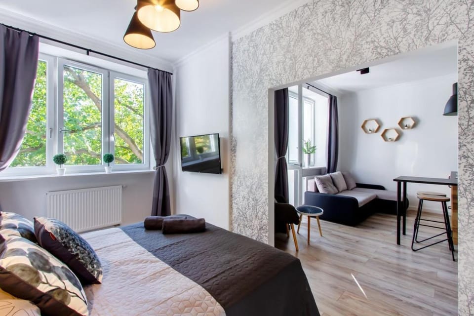 Bed, TV and multimedia, Living room, Photo of the whole room, Seating area, Evening entertainment, Bedroom