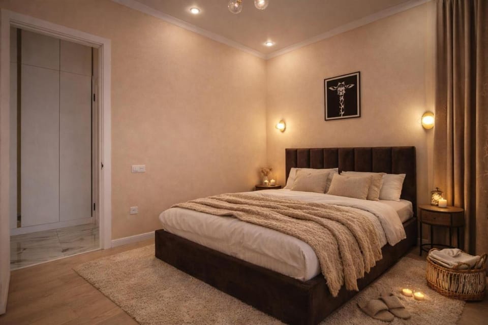 Bed, Bedroom, towels, towels