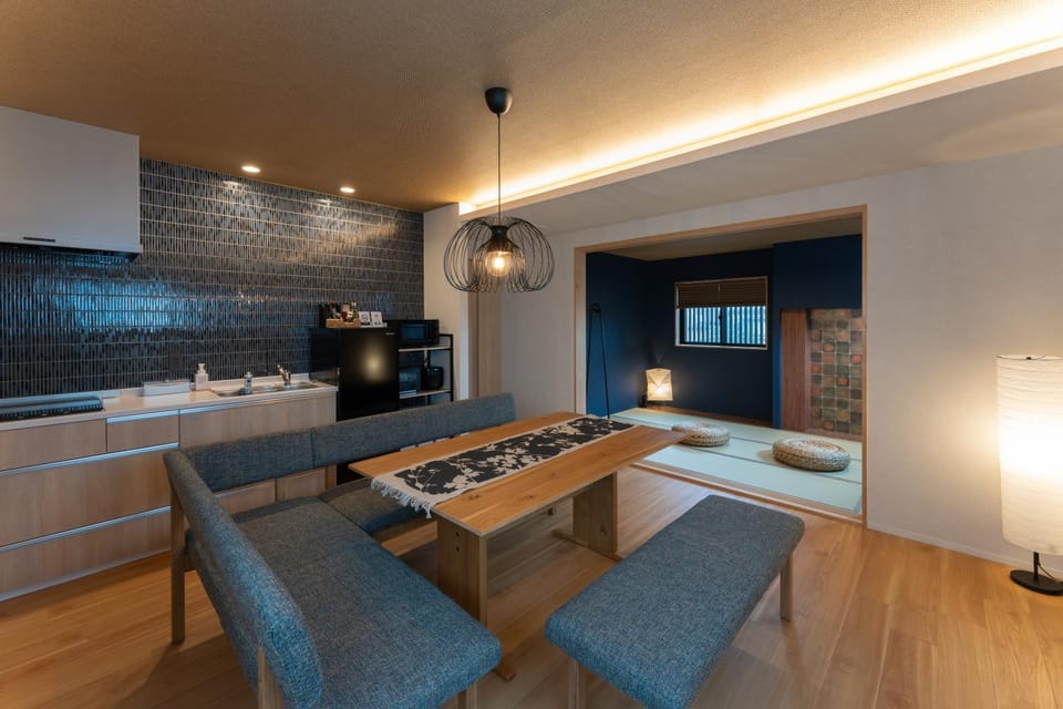 Kitchen or kitchenette, Living room, Dining area