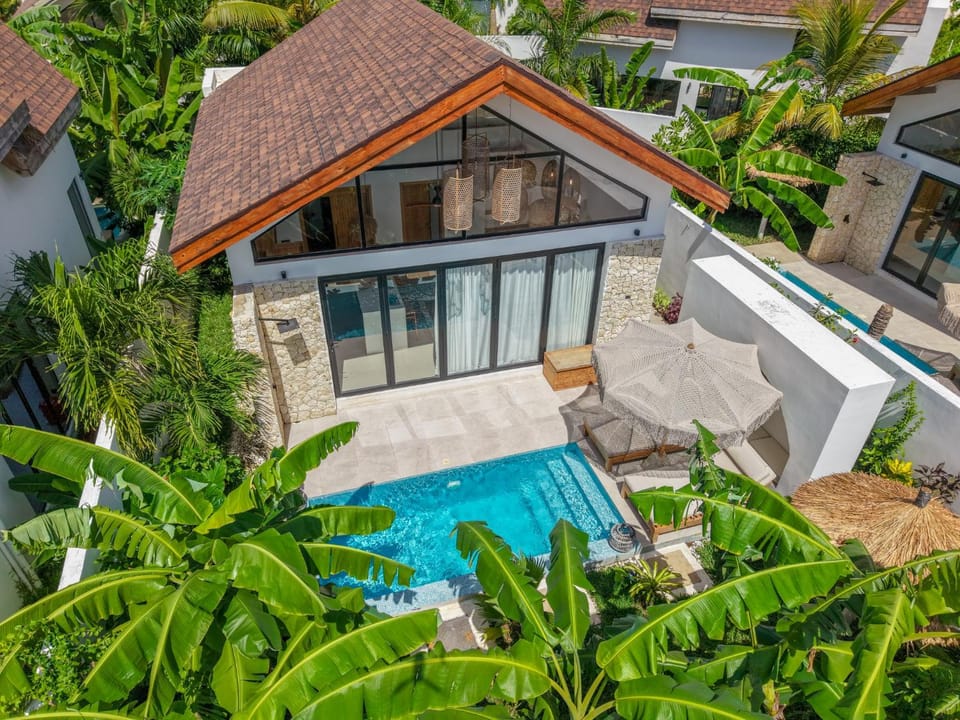 Property building, Patio, Garden, Swimming pool, sunbed