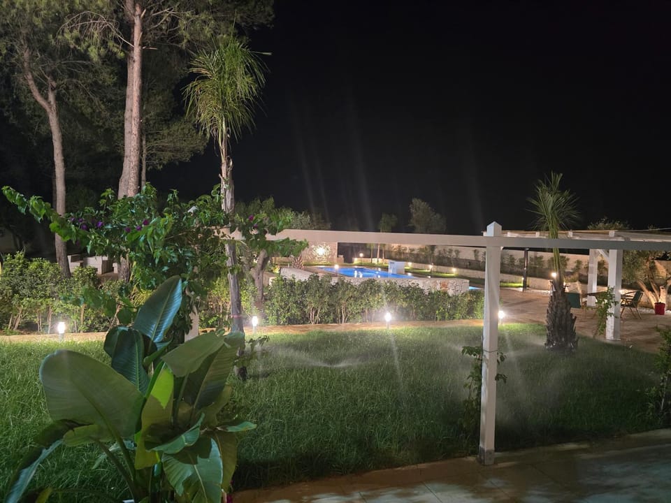 Night, Garden, Garden view, Pool view, Swimming pool