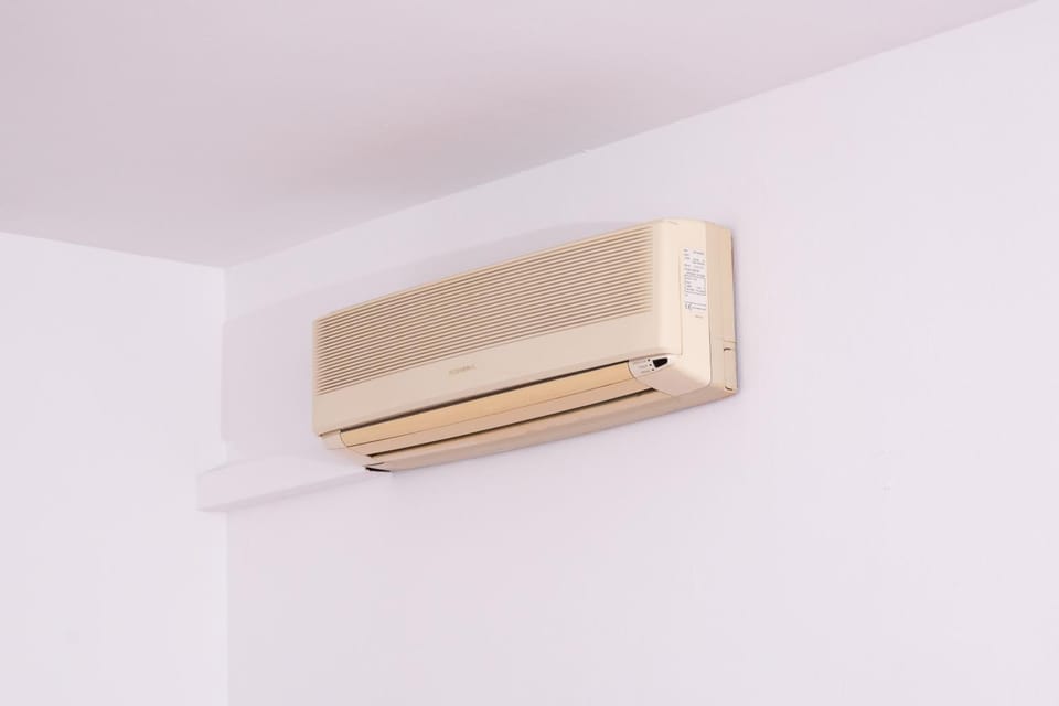 Dining area, air conditioner