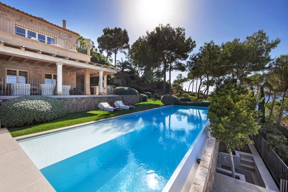 Property building, Living room, Swimming pool