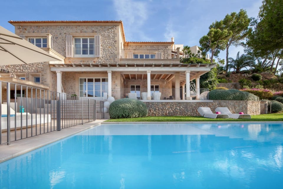 Property building, Living room, Swimming pool