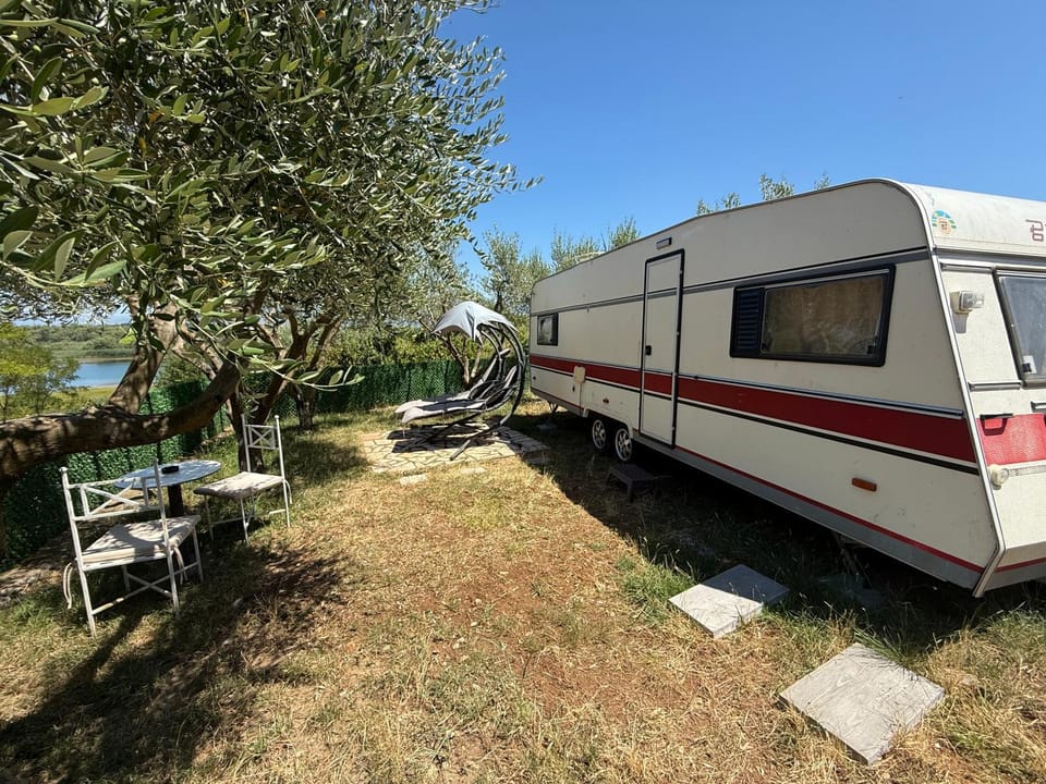 caravan on the lake Campground/ 
RV Resort in Europe