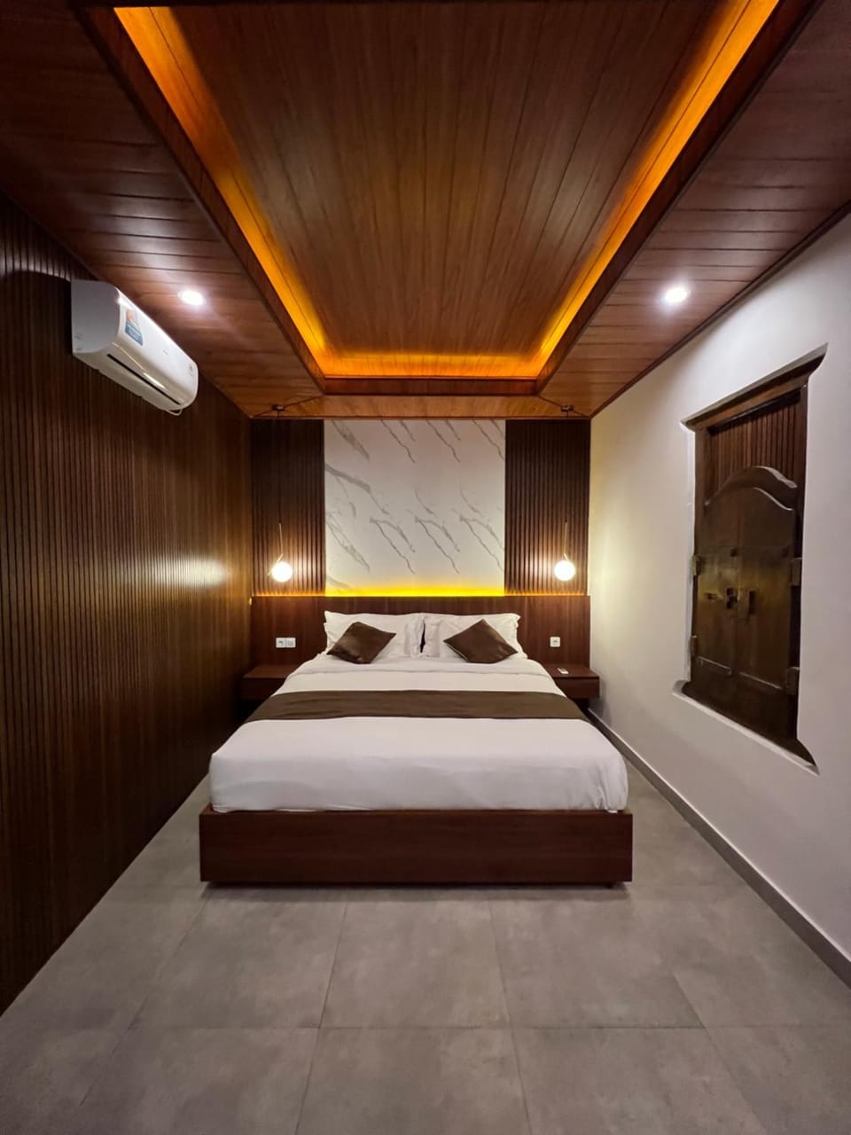 Bed, Bedroom, air conditioner