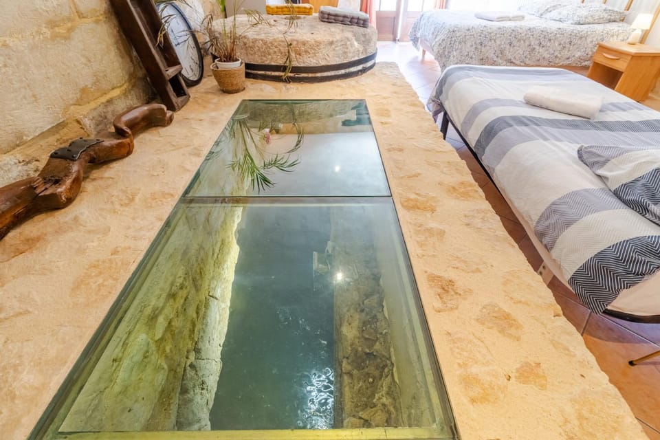 Property building, Living room, Swimming pool