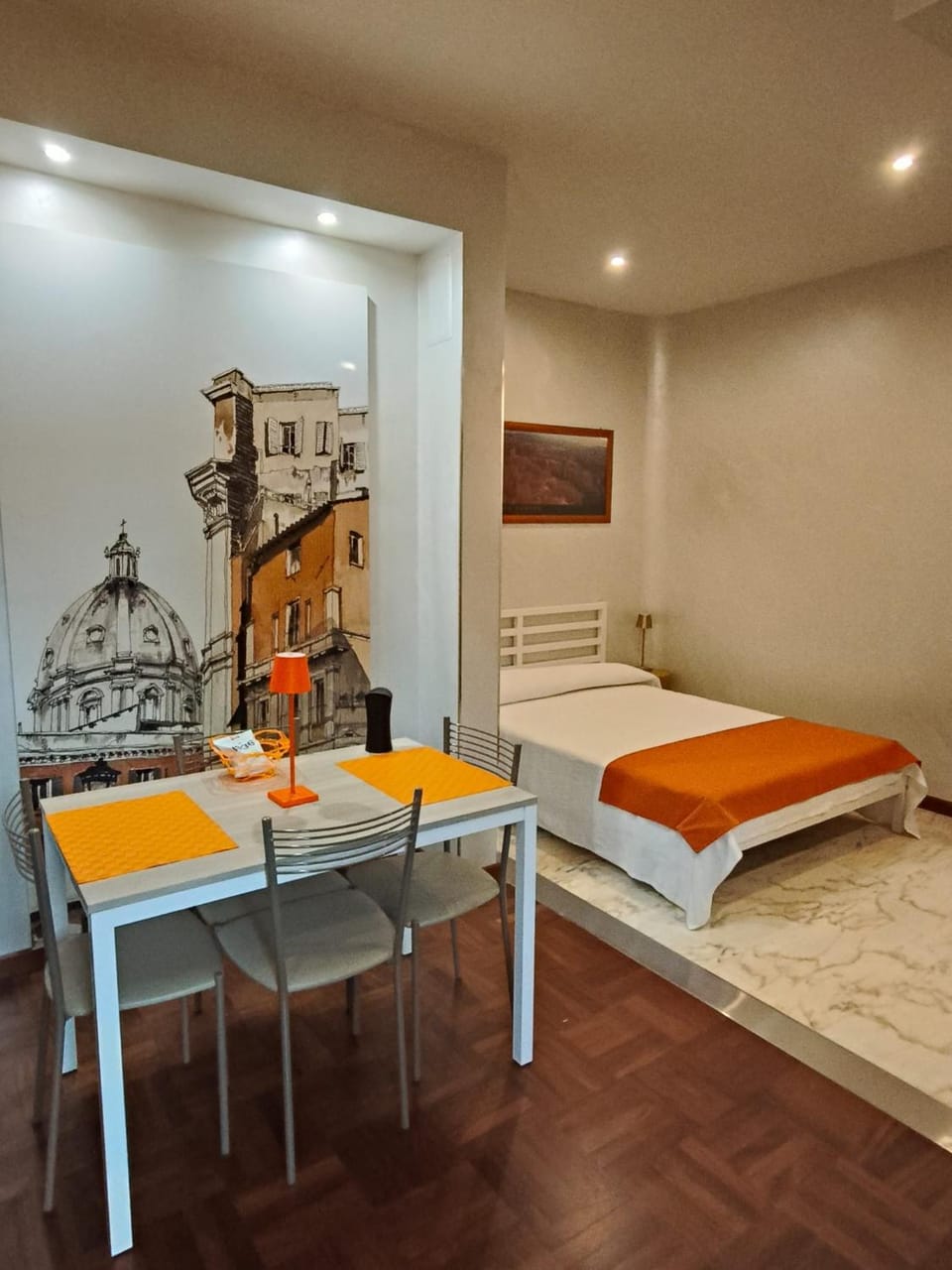 Bed, Dining area