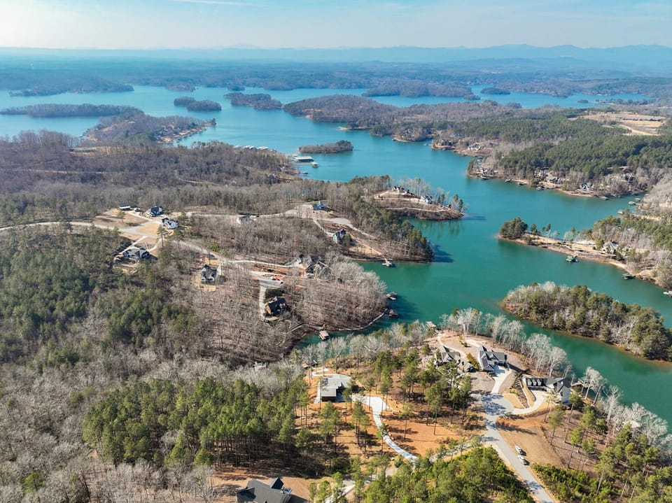 Natural landscape, Bird's eye view, Lake view, Mountain view
