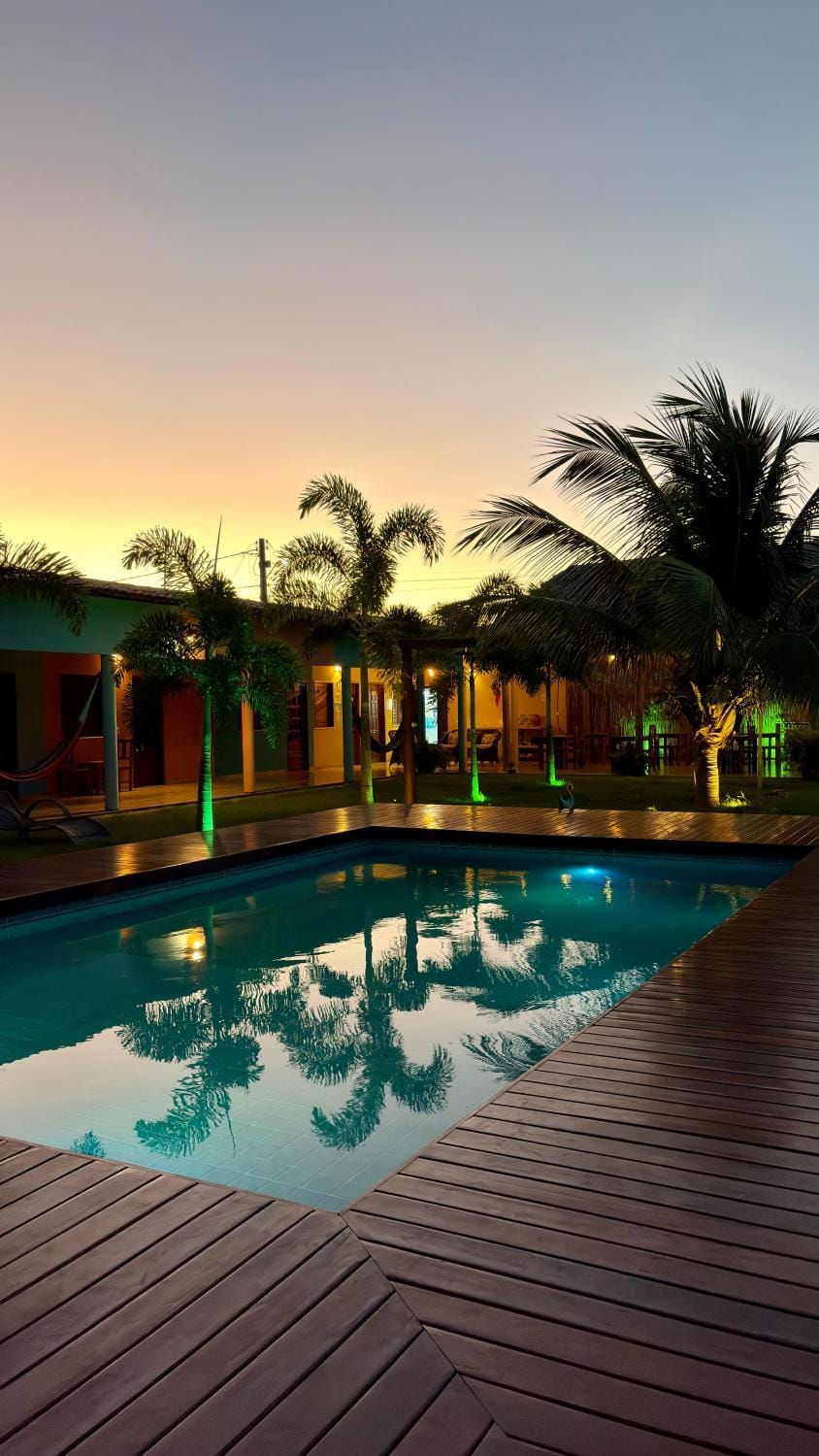 Pool view, Swimming pool, Sunset