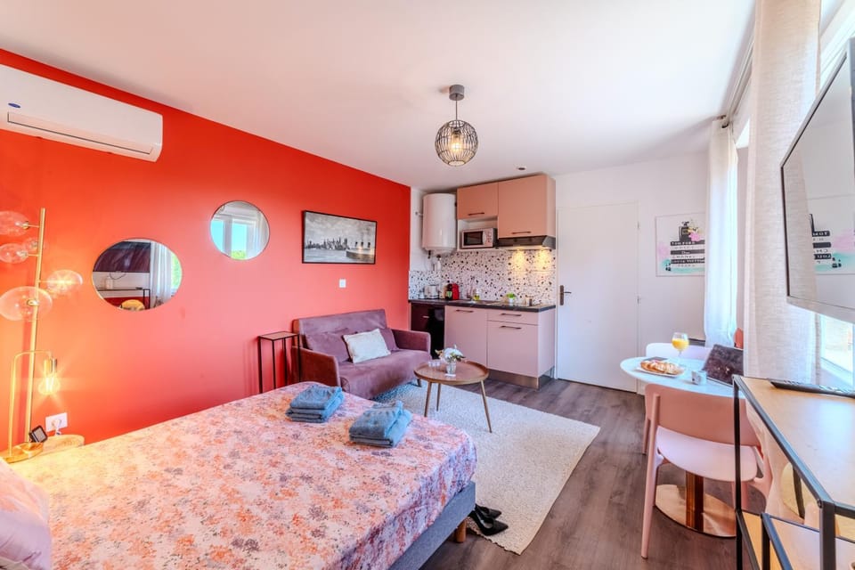 Rose Roanne centre-ville - Parking & Clim Apartment in Auvergne-Rhône-Alpes