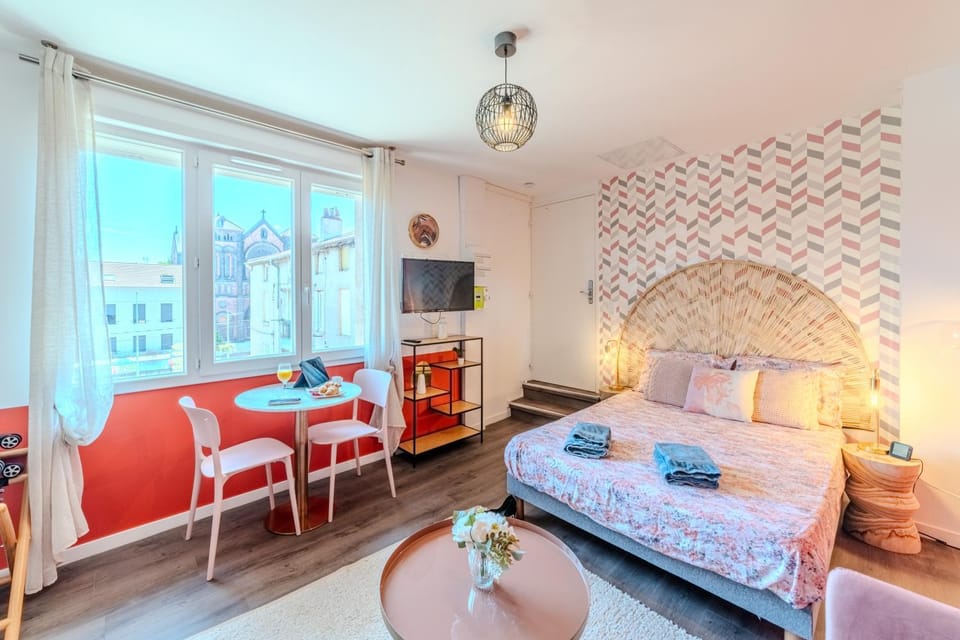 Rose Roanne centre-ville - Parking & Clim Apartment in Auvergne-Rhône-Alpes