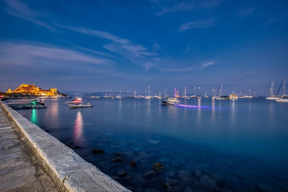 Nearby landmark, Night, Sea view