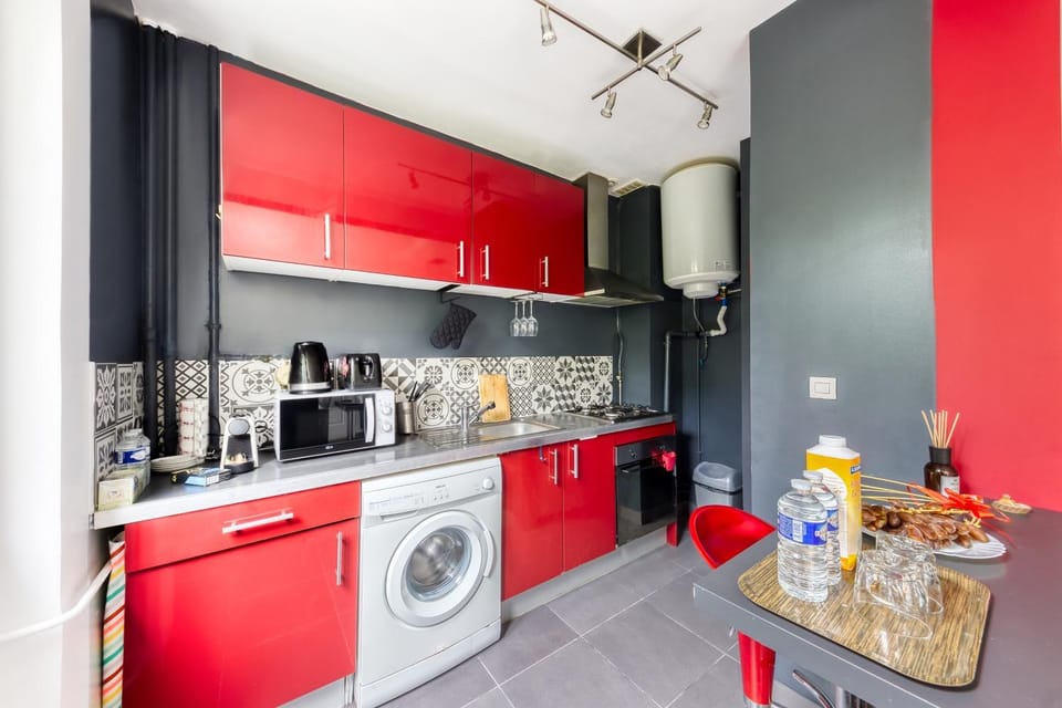 Coffee/tea facilities, Kitchen or kitchenette, Food and drinks, Food, oven, toaster, washing machine