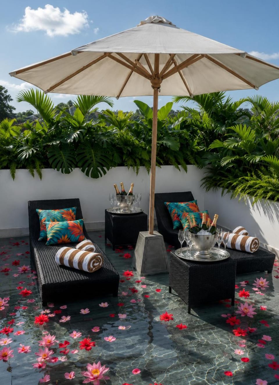 Garden, View (from property/room), Balcony/Terrace, Garden view, Pool view, sunbed