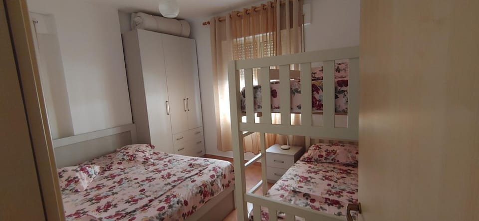 Bed, Photo of the whole room, Bedroom, bunk bed, wardrobe