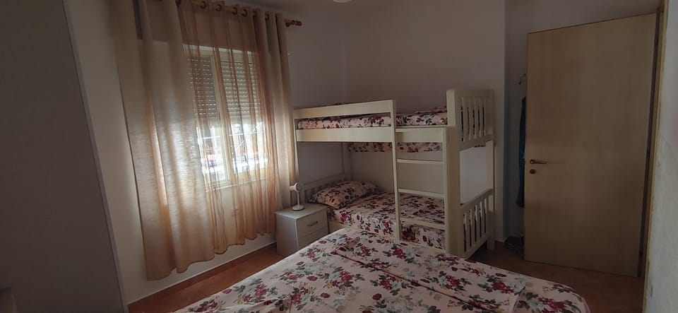 Bed, Photo of the whole room, Bedroom, bunk bed, wardrobe