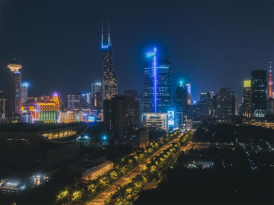 Night, Bird's eye view, City view