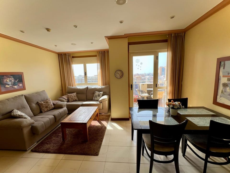 Living room, Dining area, Sea view