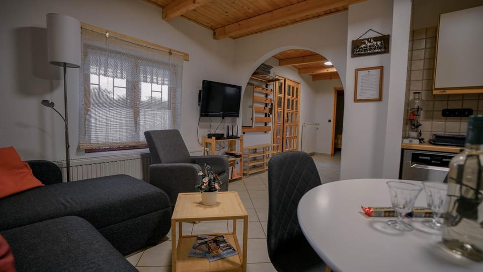 Kitchen or kitchenette, Living room, Dining area