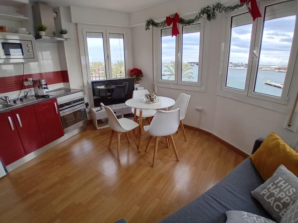 Kitchen or kitchenette, Living room, Sea view