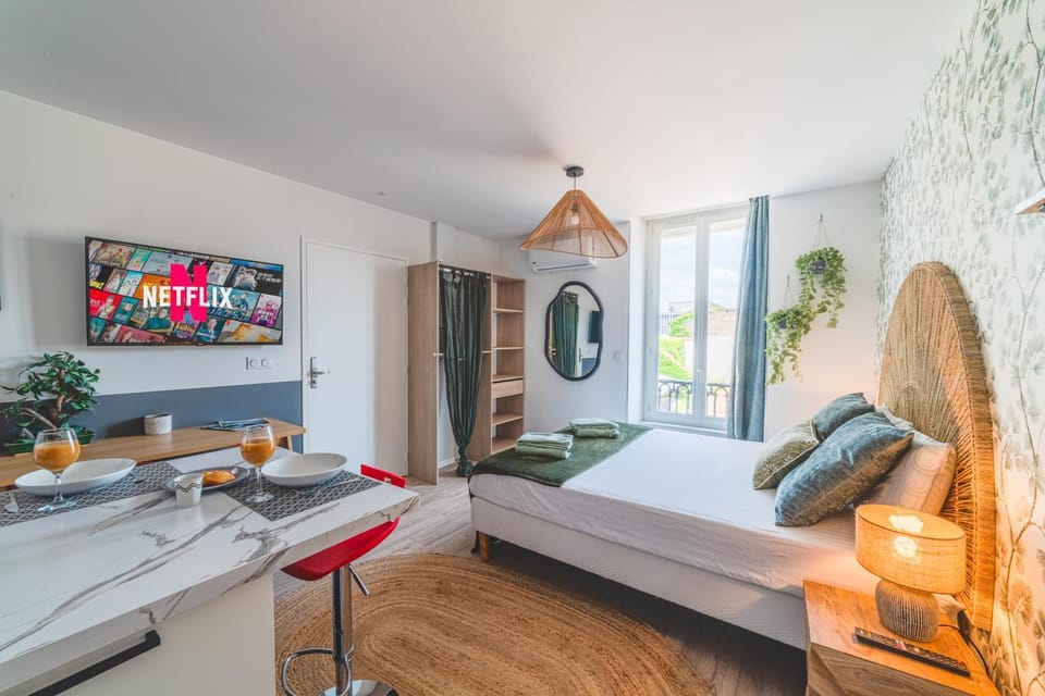 Jasmin Roanne centre-ville - Parking & Clim Apartment in Auvergne-Rhône-Alpes