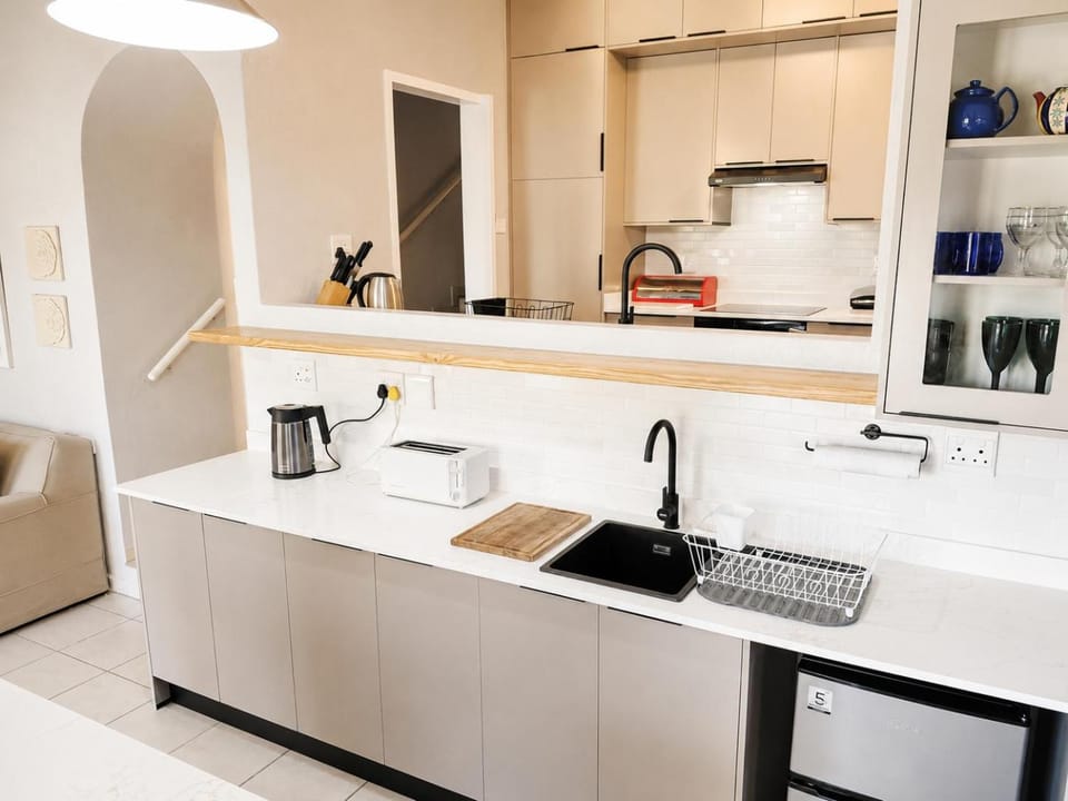 Kitchen or kitchenette, toaster