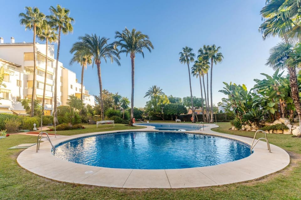 Property building, Living room, Swimming pool