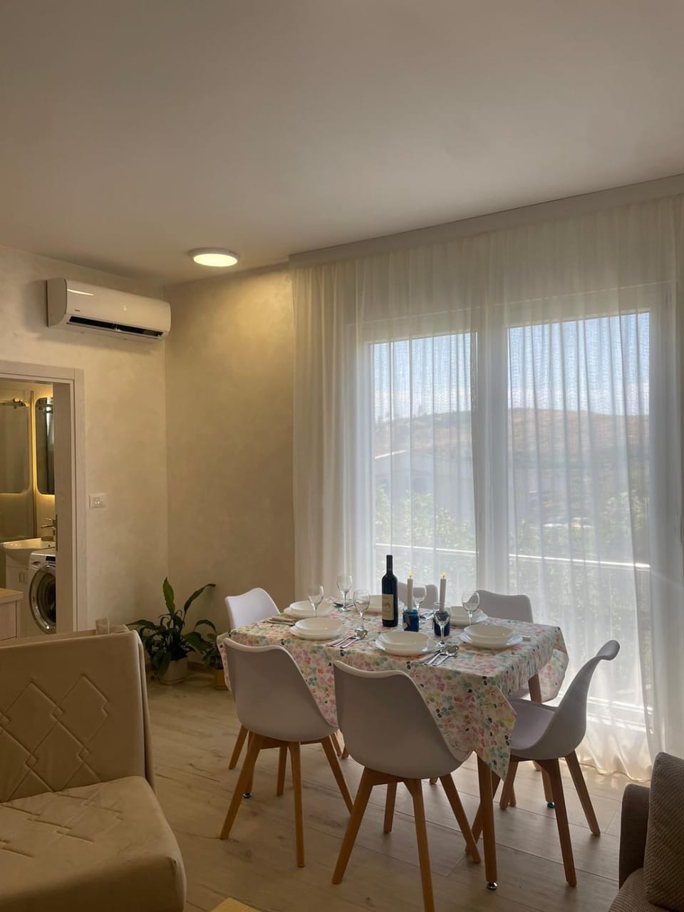 Dining area, air conditioner