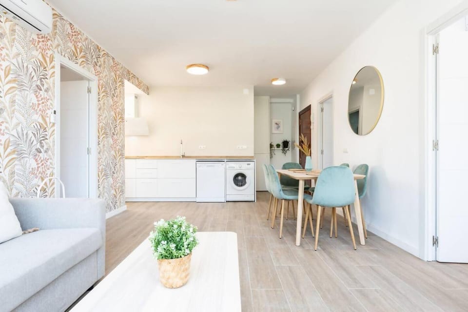 Kitchen or kitchenette, Living room, Dining area, dishwasher, washing machine, air conditioner