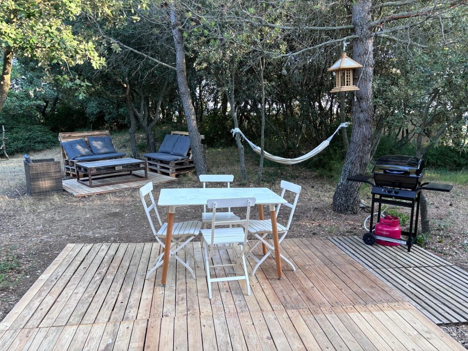 Spring, Day, Dining area, Garden view