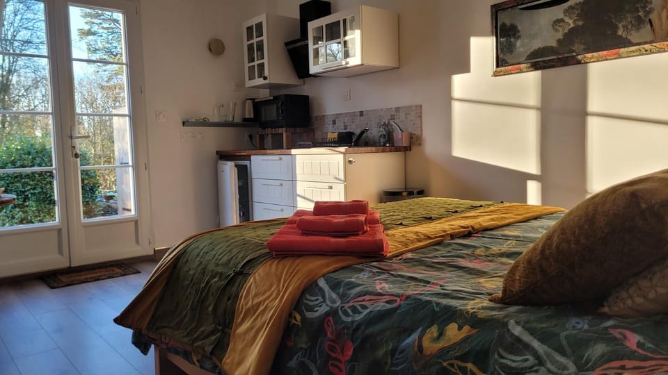Bed, Kitchen or kitchenette, Photo of the whole room
