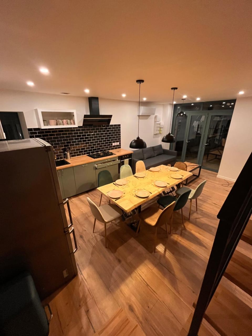 Kitchen or kitchenette, Living room, Dining area