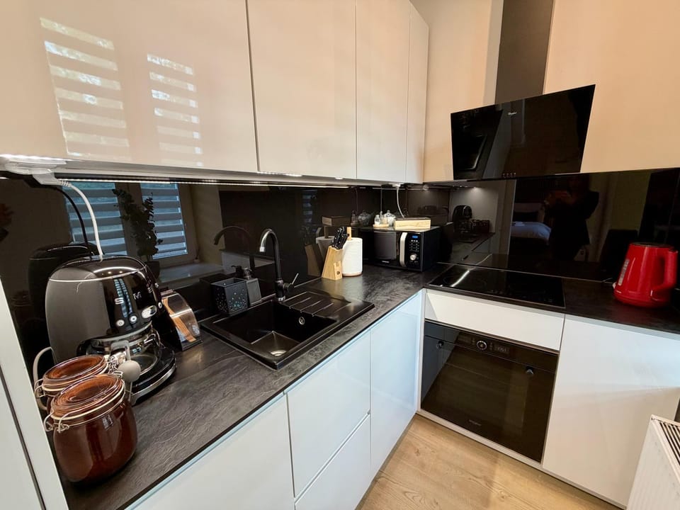 Coffee/tea facilities, Kitchen or kitchenette, dishwasher, stove