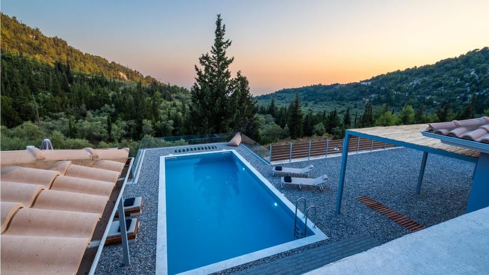 Swimming pool, Sunset