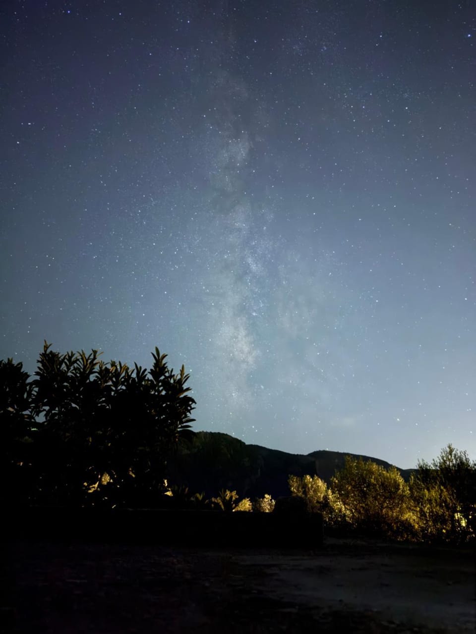 Night, Natural landscape, Mountain view