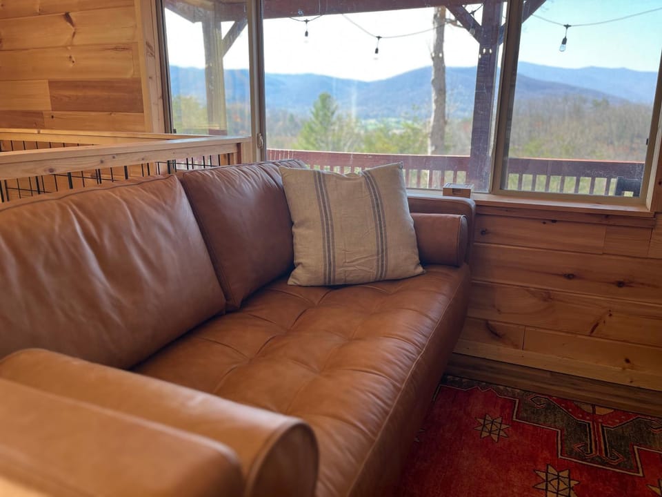 Living room, Seating area, Mountain view