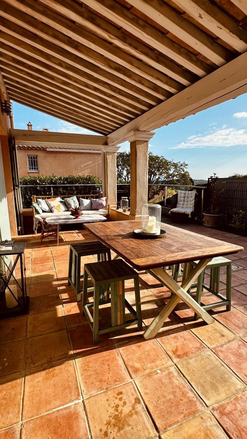 Patio, Day, Balcony/Terrace, Dining area