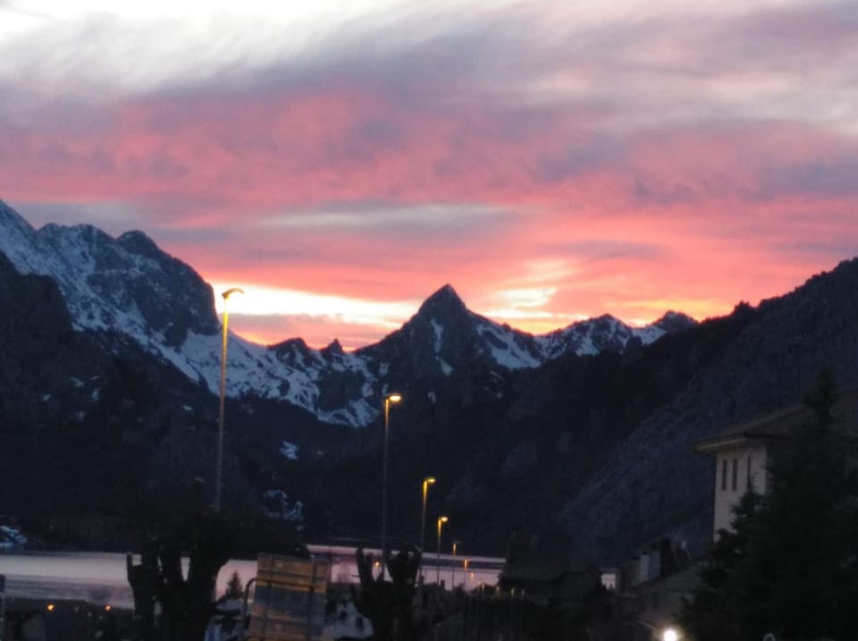 Natural landscape, Mountain view, Sunset