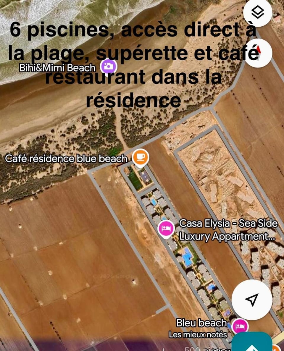 Appart Blue Beach Sidi Rahal 2 chambres plus salon et 6 piscines avec accès direct à la plage Apartment in Casablanca-Settat