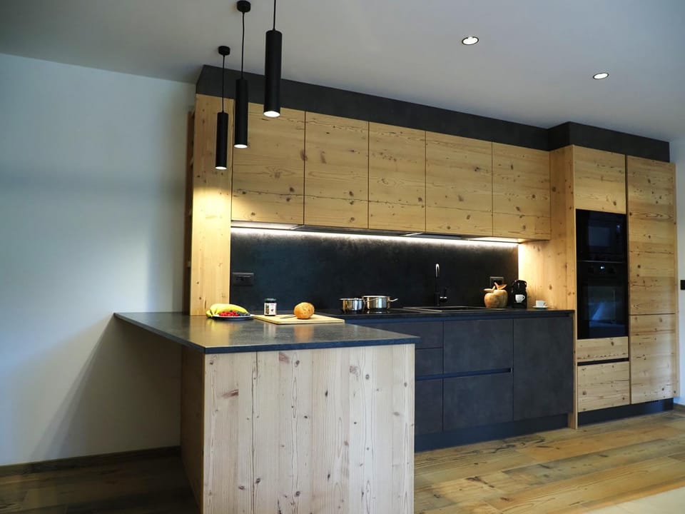 Kitchen or kitchenette, stove, kitchen