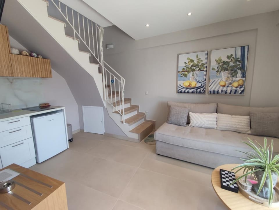 Living room, kitchen