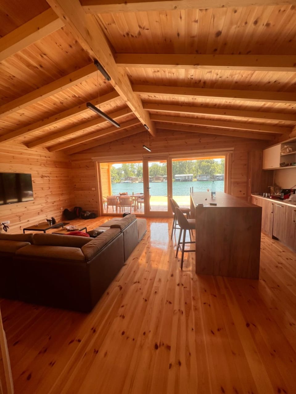 Kitchen or kitchenette, Living room, minibar