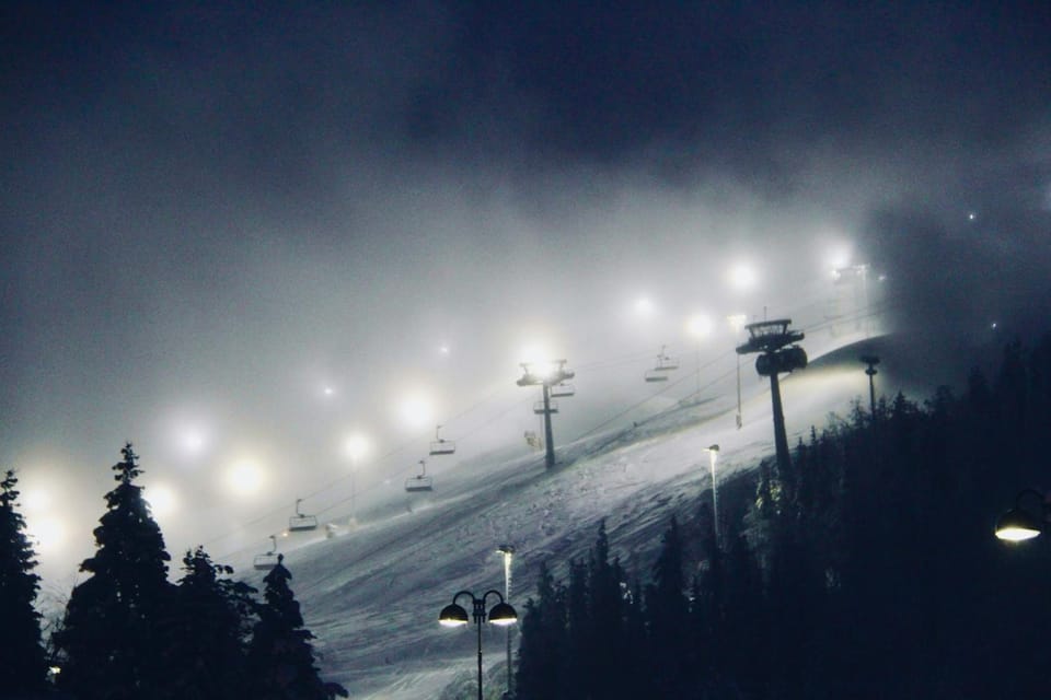 Winter, Skiing, Mountain view, Seasons
