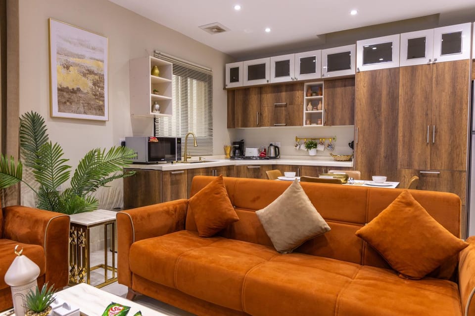 Kitchen or kitchenette, Living room, Dining area